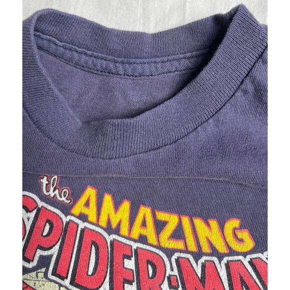 Vintage The Amazing Spider-Man Kids T-shirt Navy Bring It On! 2-3T - Picture 5 of 7
